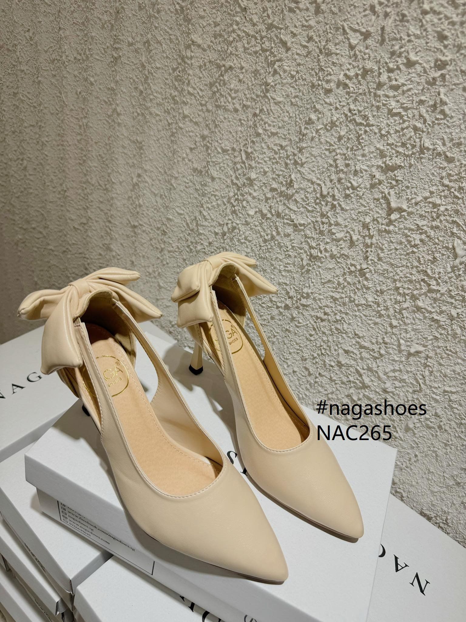  CAO GÓT NAGASHOES GÓT PHỐI NƠ 7.5P NAC265 