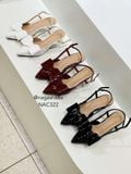  CAO GÓT NAGASHOES DA BÓNG ĐÍNH NƠ BẢN TO GÓT KIM LOẠI 5P NAC322 