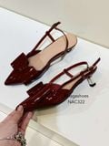  CAO GÓT NAGASHOES DA BÓNG ĐÍNH NƠ BẢN TO GÓT KIM LOẠI 5P NAC322 
