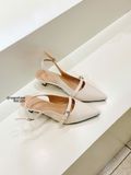  CAO GÓT NAGASHOES MŨI NHỌN PHỐI QUAI NGANG 4P NAC325 