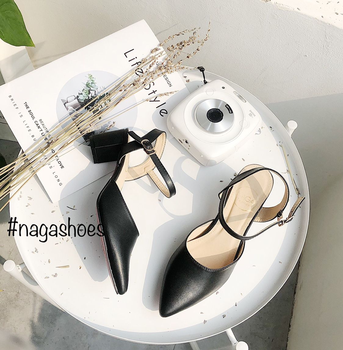  Giày Cao Gót Nagashoes Mũi Nhọn Hở Gót 5P NAC93 