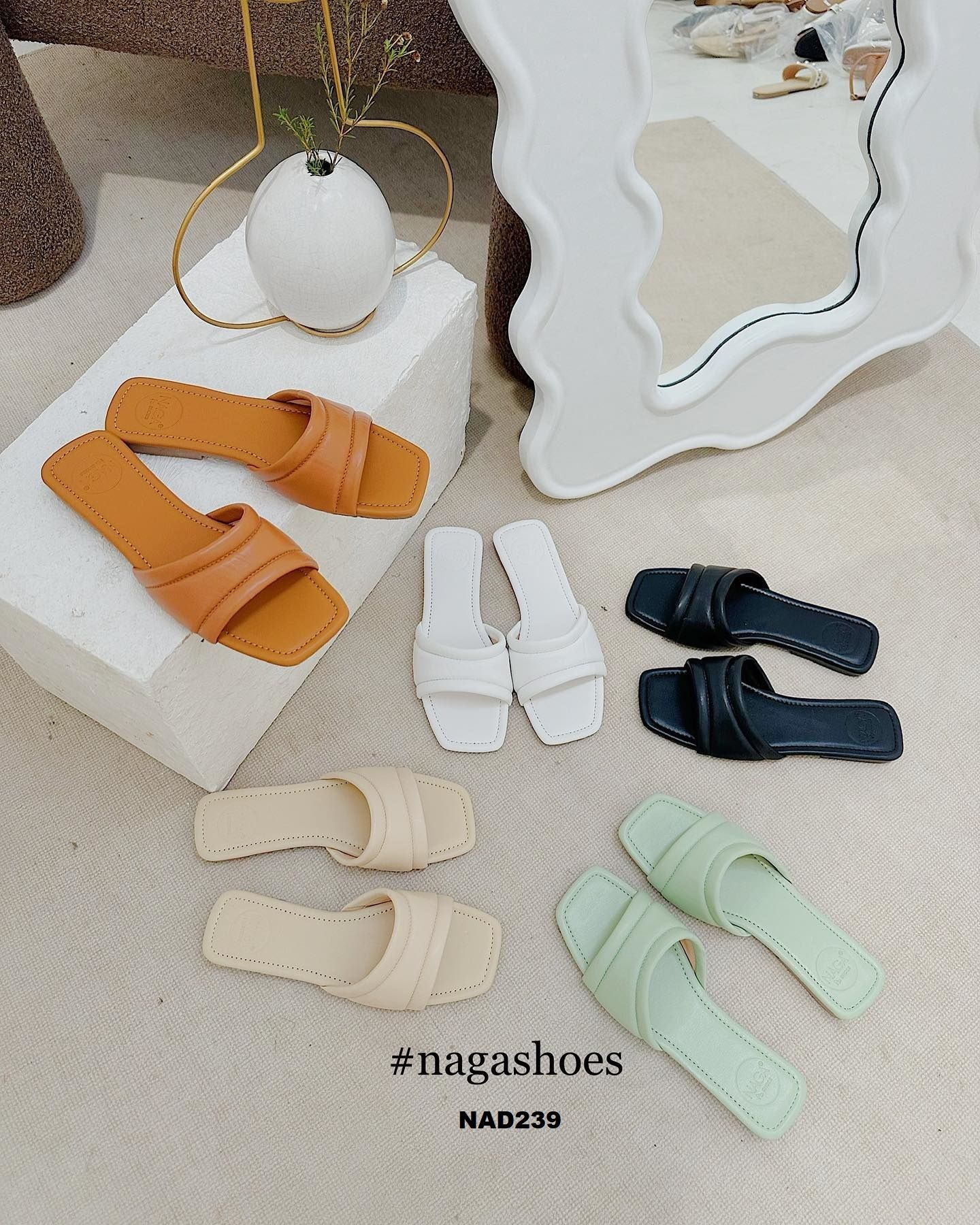  DÉP NAGASHOES QUAI HÌNH VÒM NHẤN ĐƯỜNG CHỈ NAD239 