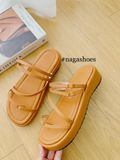  DÉP NAGASHOES ĐẾ BÁNH MÌ XỎ NGÓN & QUAI NGANG CÓ KHÓA 4P NAD244 