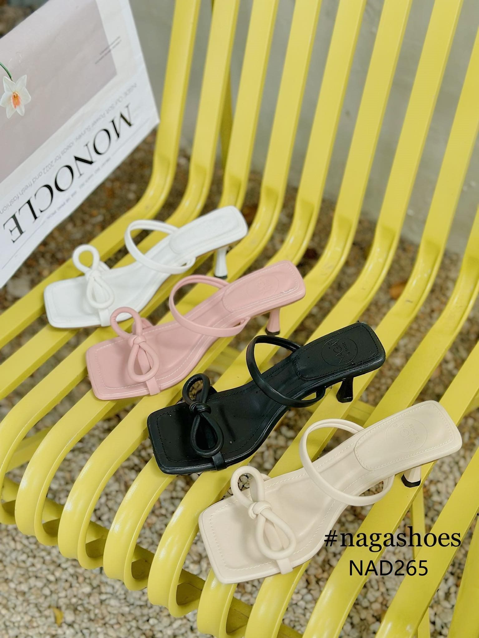  DÉP NAGASHOES HAI QUAI NGANG THẮT NƠ  7P NAD265 