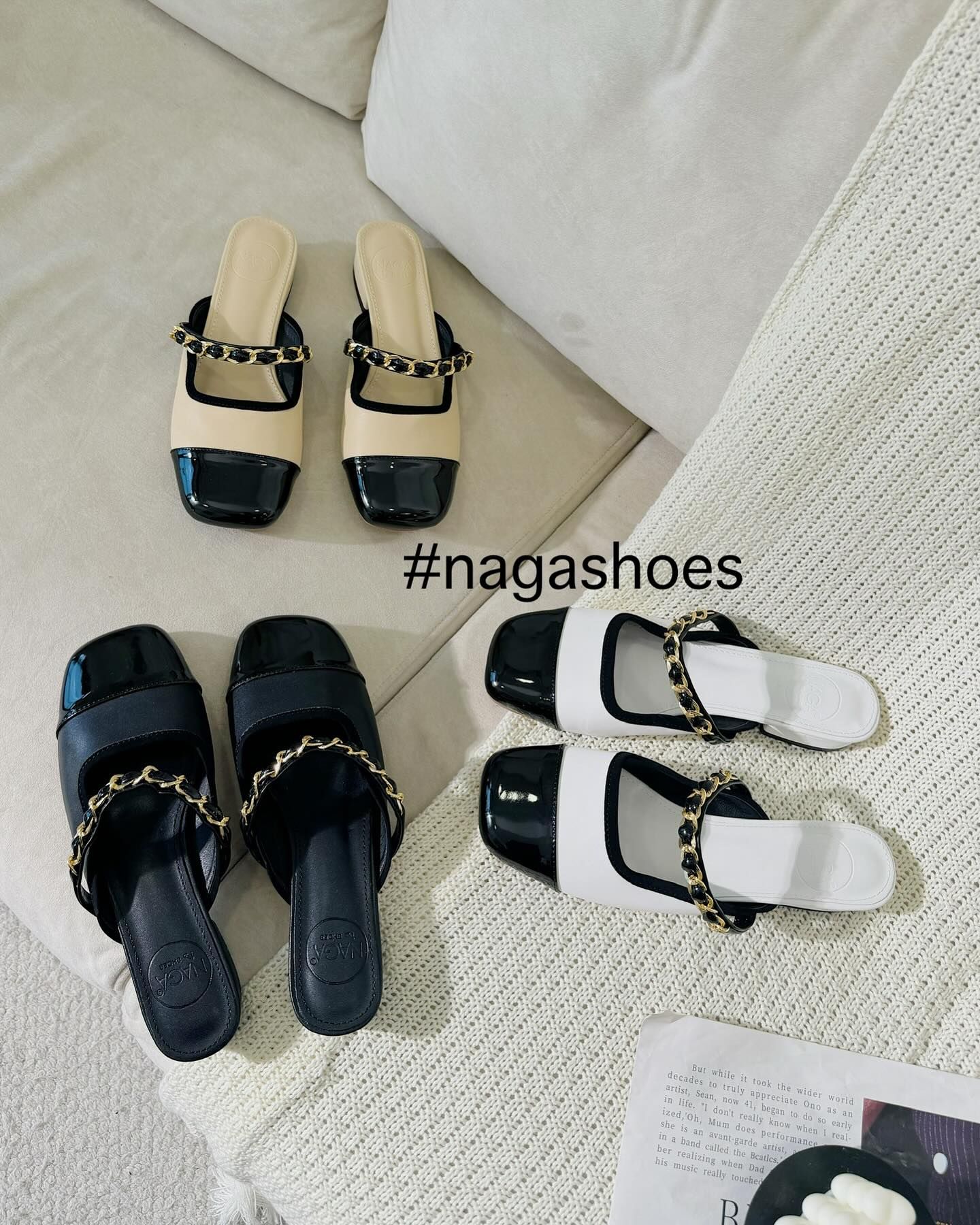  DÉP SỤC NAGASHOES MŨI BÓNG PHỐI XÍCH 1P  NAD273 