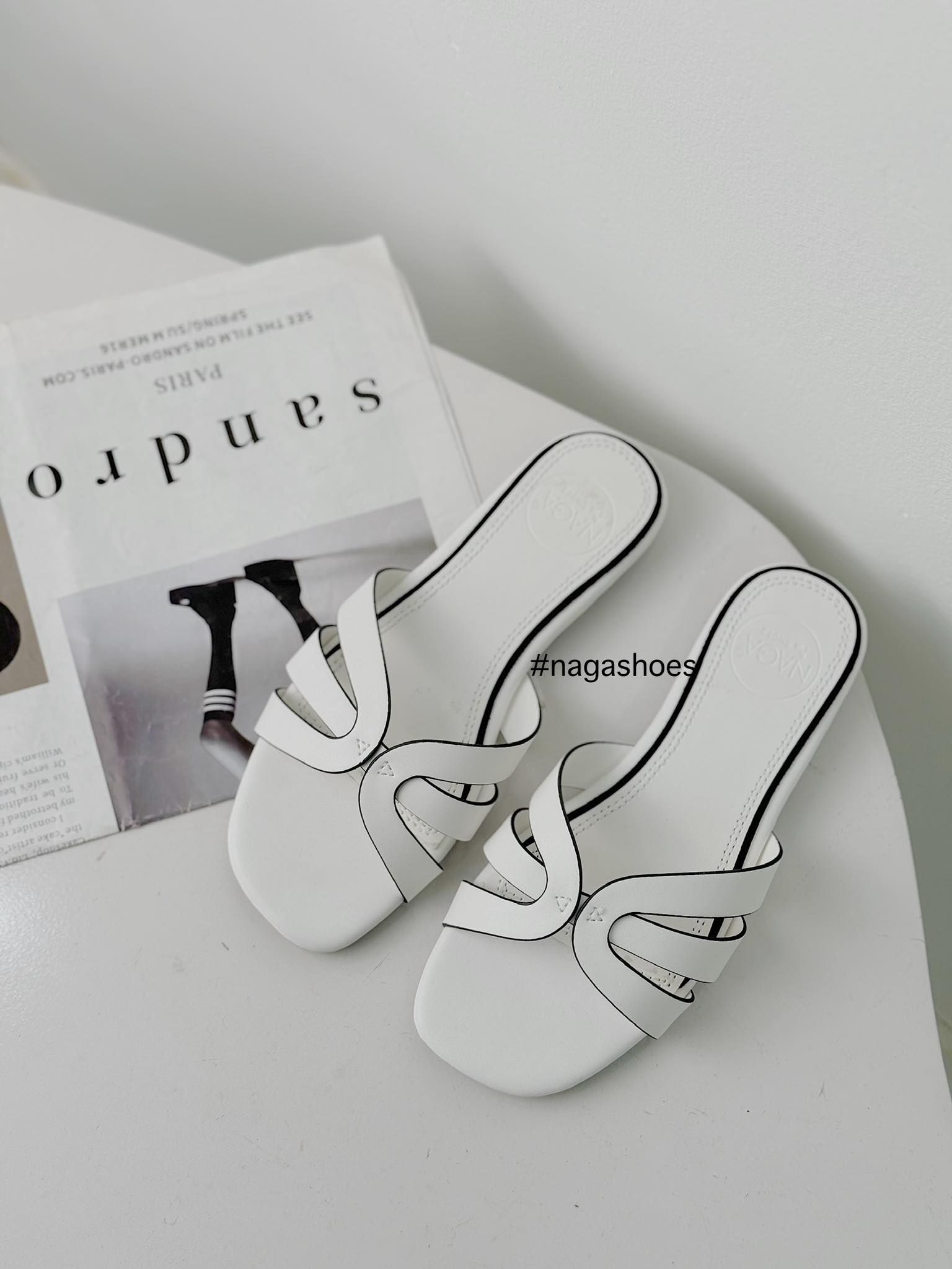  DÉP NAGASHOES ĐẾ BỆT BA QUAI VIỀN MÀU NAD280 