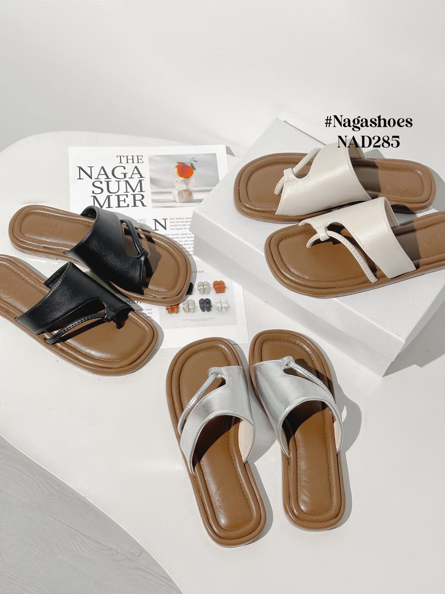  DÉP NAGASHOES QUAI KIỂU XỎ NGÓN  2P NAD285 