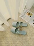  DÉP SỤC NAGASHOES MŨI VUÔNG THẮT NƠ NAD289 