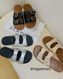  DÉP NAGASHOES  DÉP MŨI TRÒN HAI QUAI ĐÍNH KHÓA NAD301 