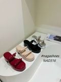  DÉP NAGASHOES HAI QUAI NƠ DA BÓNG ĐẾ THÔ 7P NAD316 