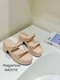  DÉP NAGASHOES HAI QUAI NƠ DA BÓNG ĐẾ THÔ 7P NAD316 