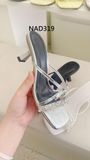  DÉP NAGASHOES QUAI NGANG ĐÍNH ĐÁ THẮT NƠ 6P NAD319 