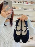  GIÀY BÚP BÊ NAGASHOES MŨI VIỀN CHỈ ĐÍNH NƠ NAB112 
