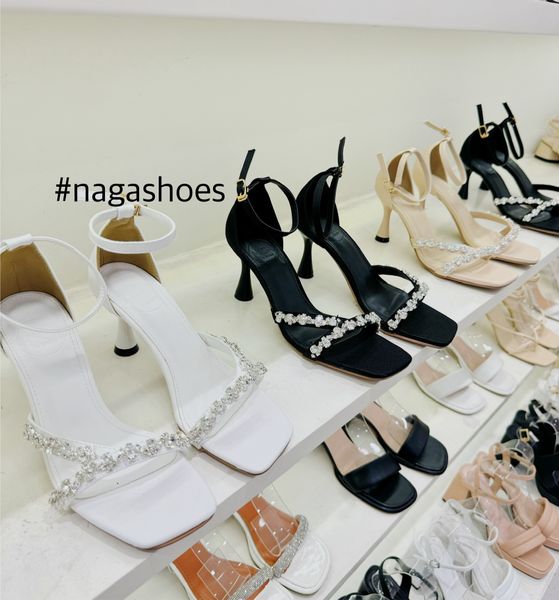  CAO GÓT NAGASHOES QUAI NGANG ĐÍNH ĐÁ CHỮ Y 7P NAC270 