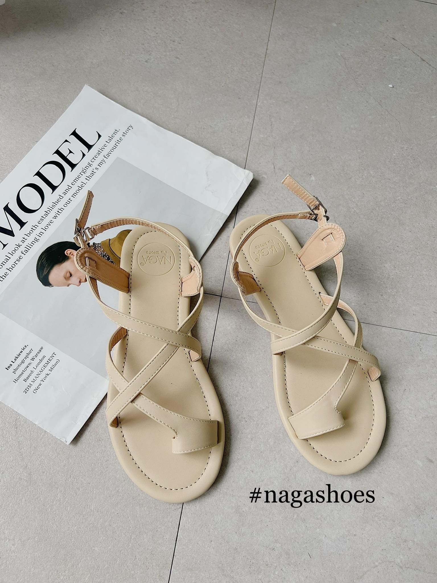  SANDAL ĐẾ BỆT DÂY CHÉO XỎ NGÓN NAS207 