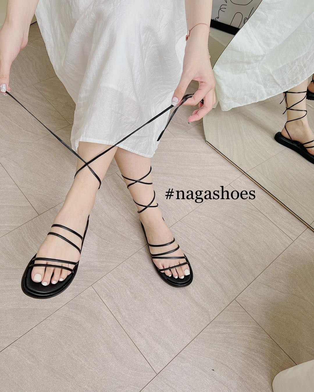  SANDAL NAGASHOES QUAI MẢNH BUỘC DÂY 2P NAS209 