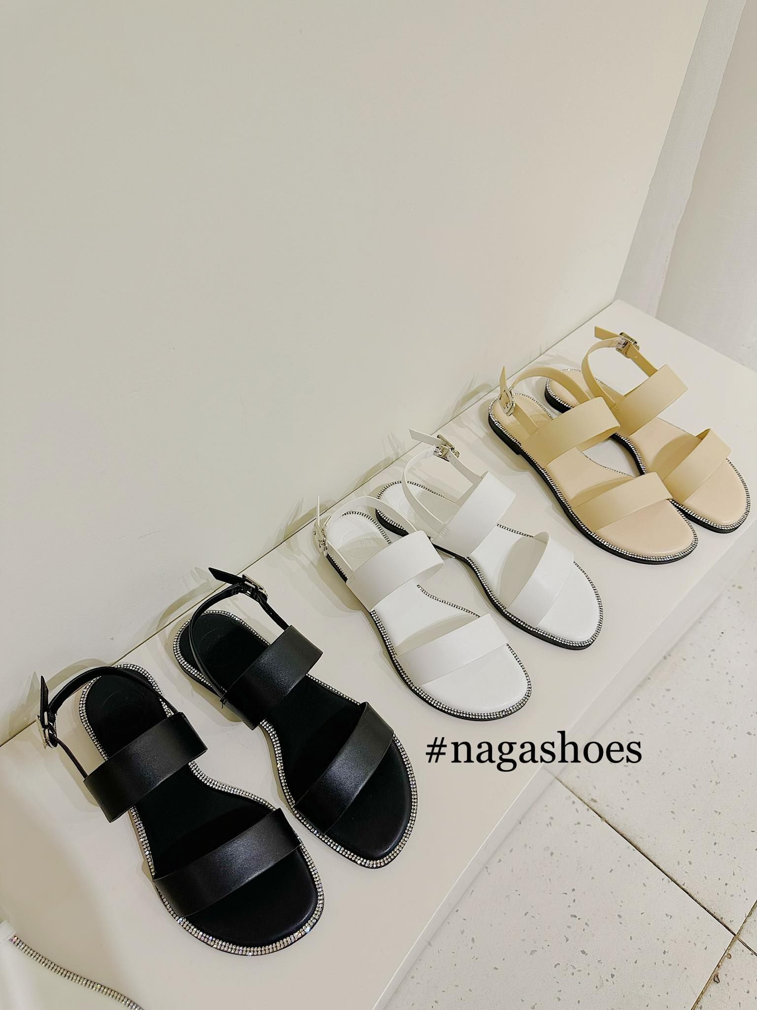  SANDAL NAGASHOES 2 QUAI NGANG VIỀN DÂY ĐÁ NAS224 