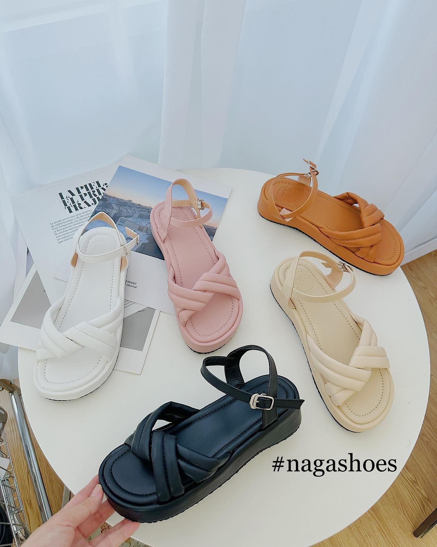  SANDAL NAGASHOES QUAI GẤP CHÉO 4P NAS230 