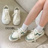  Giày Sneaker Degol hai sọc đan dây DG01 