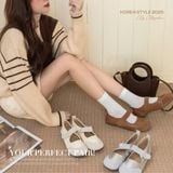  GIÀY BÚP BÊ NAGASHOES DA THẬT PHỐI PU CAO CẤP NAB89 