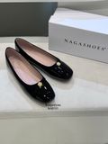  GIÀY BÚP BÊ NAGASHOES DA BÓNG VIỀN NHUNG ĐÍNH HOA KIM LOẠI NAB101 