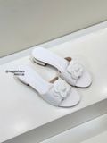  DÉP NAGASHOES MŨI TRÒN QUAI NGANG ĐÍNH HOA TRÀ  3P NAD338 
