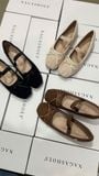  GIÀY BÚP BÊ NAGASHOES BALLETCORE VẢI GÂN TĂM NAB107 