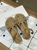  SANDAL NAGASHOES DA THẬT MŨI TRÒN QUAI RỌ NAS249 