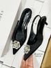 CAO GÓT NAGASHOES ĐÍNH ĐÁ HỌA TIẾT HOA HỞ GÓT 4P NAC331
