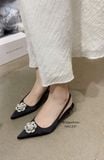  CAO GÓT NAGASHOES ĐÍNH ĐÁ HỌA TIẾT HOA HỞ GÓT 4P NAC331 
