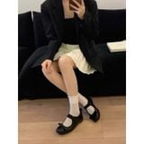  GIÀY BÚP BÊ NAGASHOES ĐÍNH DÂY NƠ QUAI DÁN 3P NAB116 
