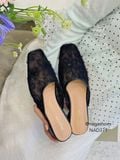  DÉP SỤC NAGASHOES VẢI LƯỚI REN HOA NỔI 2P NAD371 