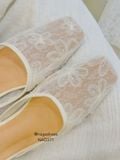  DÉP SỤC NAGASHOES VẢI LƯỚI REN HOA NỔI 2P NAD371 