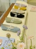  GIÀY BÚP BÊ NAGASHOES MŨI VIỀN CHỈ ĐÍNH NƠ NAB112 