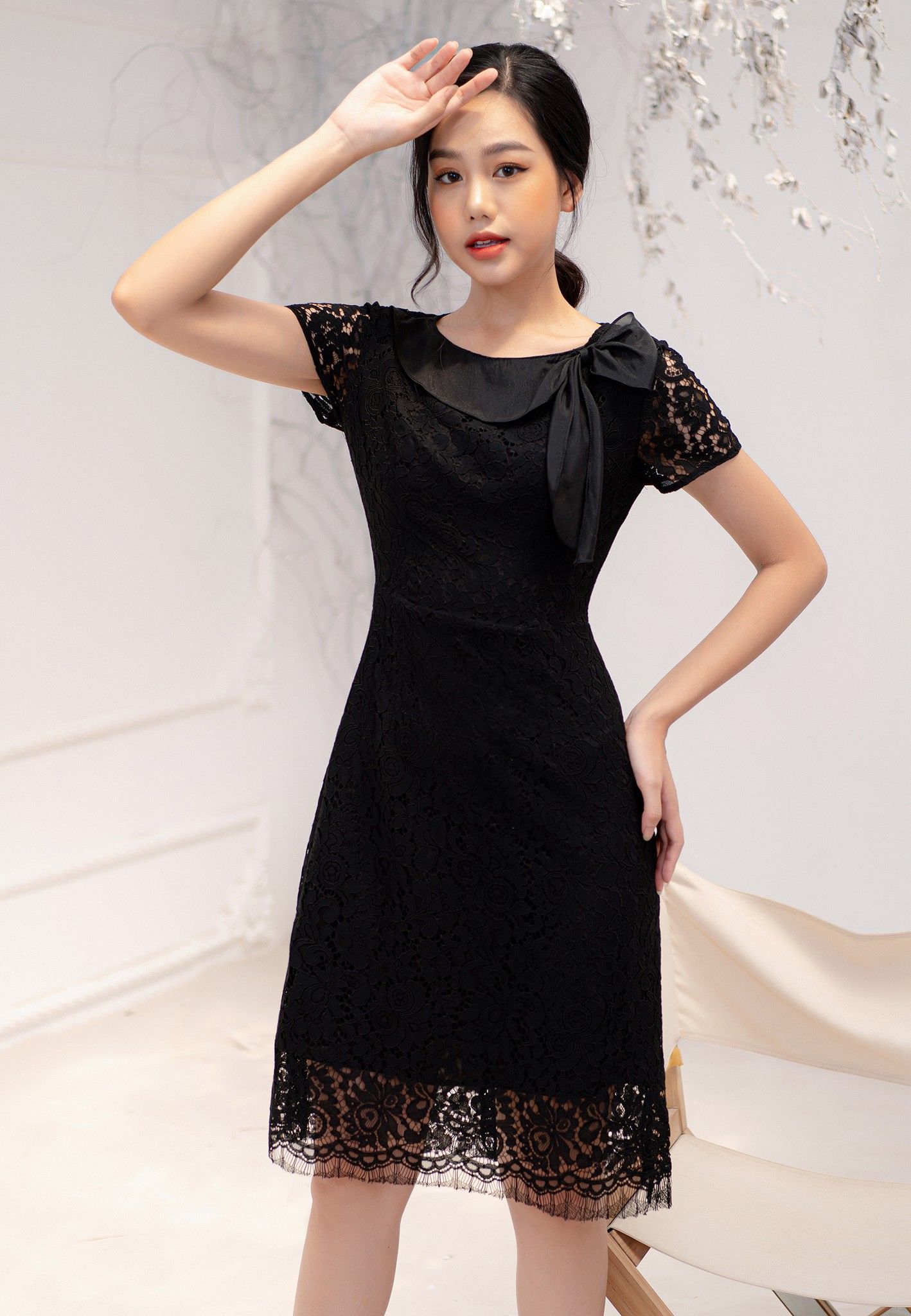 đầm voan đính hoa đen giá tốt Tháng 8 2023  Mua ngay  Shopee Việt Nam