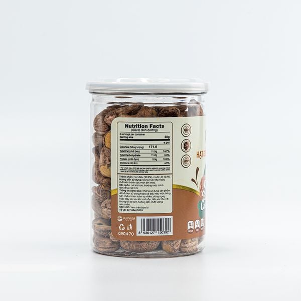 Hạt Điều Rang Muối Faminuts Hũ Nắp Nhôm 250g