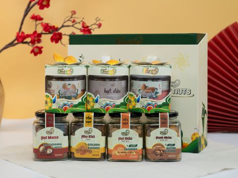 Set Quà Tặng Xuân Tươi 5 - Hộp quà Tết cao cấp sang trọng ý nghĩa 2025