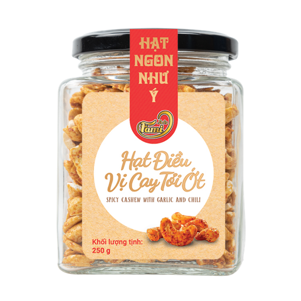 Hạt Điều Tỏi Ớt Hũ Thủy Tinh 250g - FAMINUTS