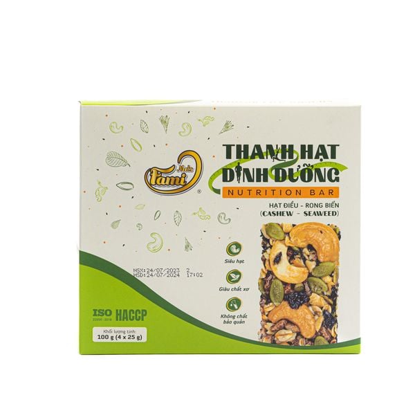 Thanh Hạt Dinh Dưỡng Hạt Điều - Rong Biển Faminuts