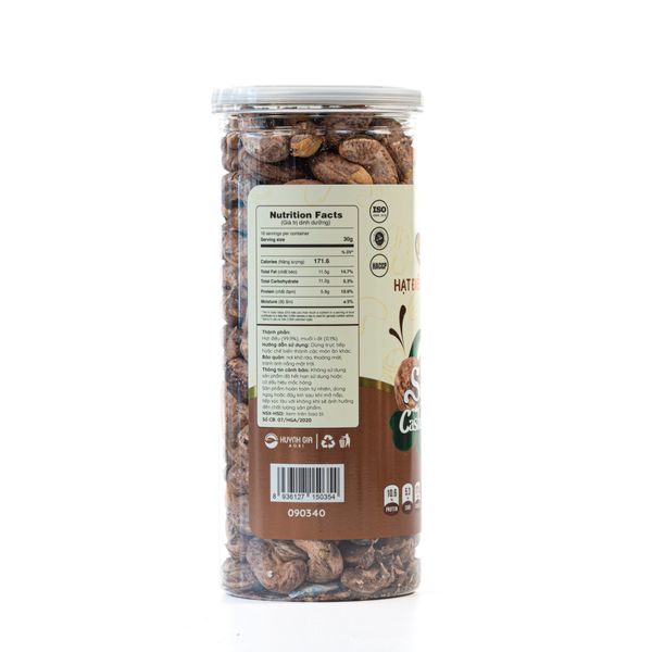 Hạt Điều Rang Muối Hũ nắp nhôm 500g