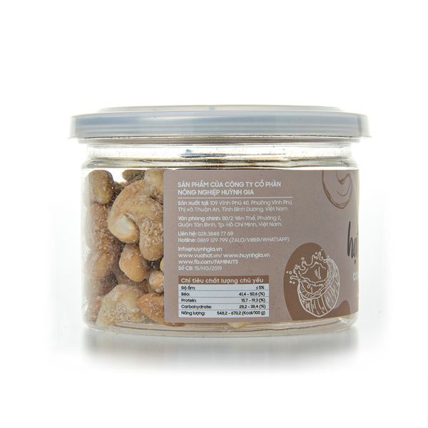 Hạt Điều Vị Cơm Dừa Sấy Faminuts Hũ Nắp Nhôm 120g