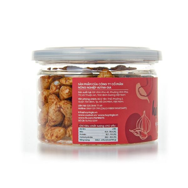 Hạt Điều Vị Cay Tỏi Ớt  Faminuts Hũ Nắp Nhôm 120g