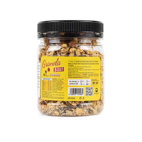 Hạt Dinh Dưỡng Ngũ Cốc Granola Faminuts Hũ Nhựa 280g