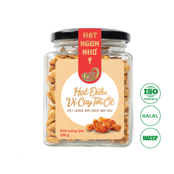 Hạt Điều Tỏi Ớt Hũ Thủy Tinh 250g - FAMINUTS