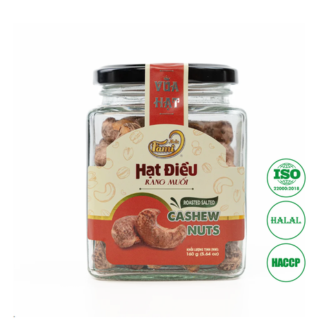 Hạt Điều rang muối Faminuts hũ thủy tinh 160g