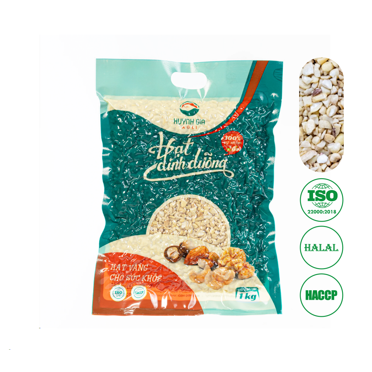 Hạt điều tươi nhân trắng SP vỡ vụn - Túi 1kg