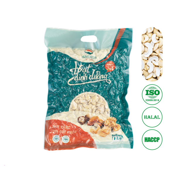 Hạt điều tươi nhân trắng vỡ đôi WS - Túi 1kg