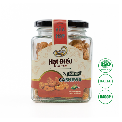 Hạt điều TomYum Faminuts hũ thủy tinh 180g