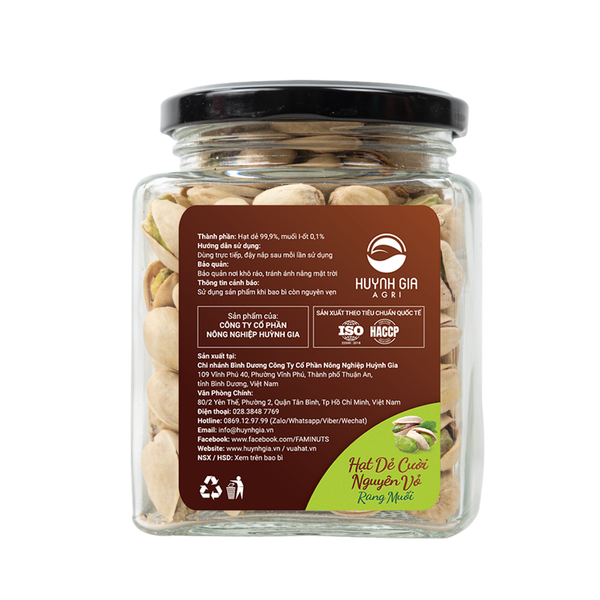 Hạt Dẻ Cười Rang Muối Faminuts Hũ Thủy Tinh 200g