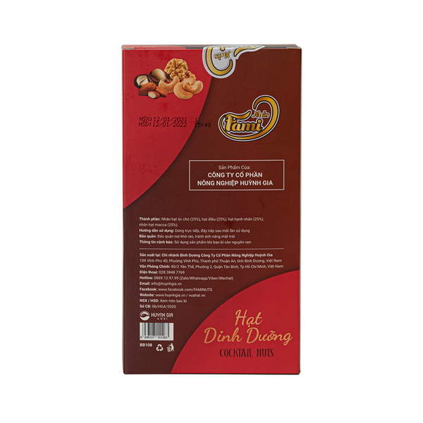 Hạt Dinh Dưỡng Faminuts Hộp Giấy 120g